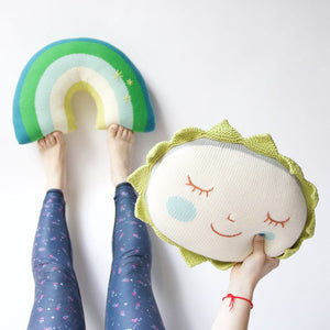 Rainbow Pillow Blue