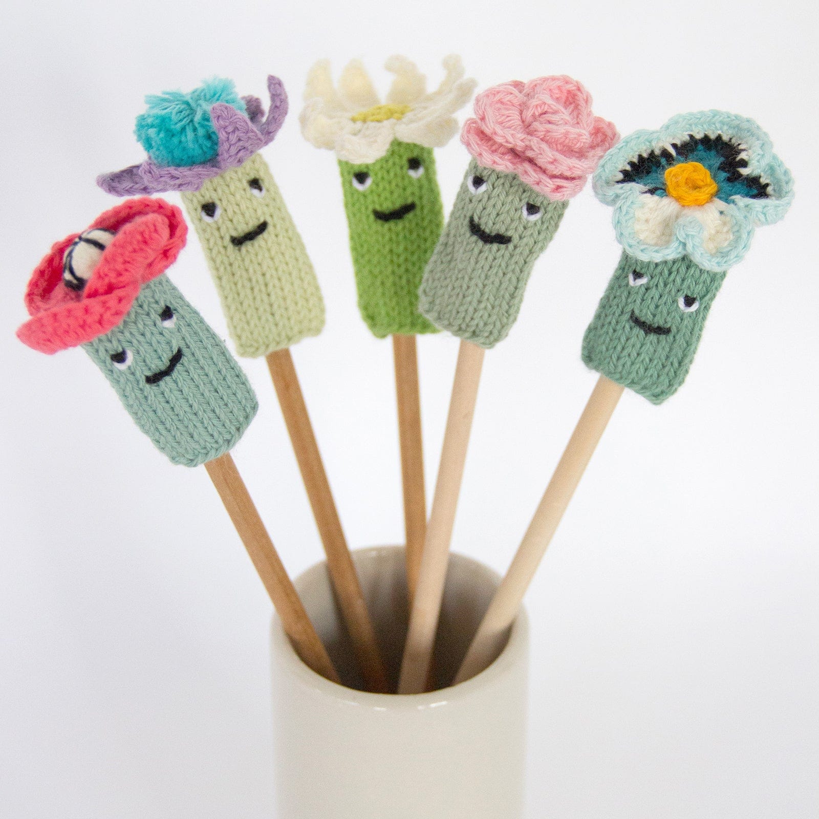 Finger Puppet Flower (set of 5)