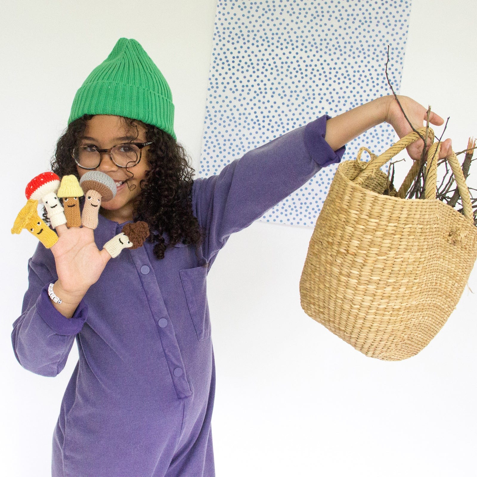 Finger Puppet Mushrooms (set 5)