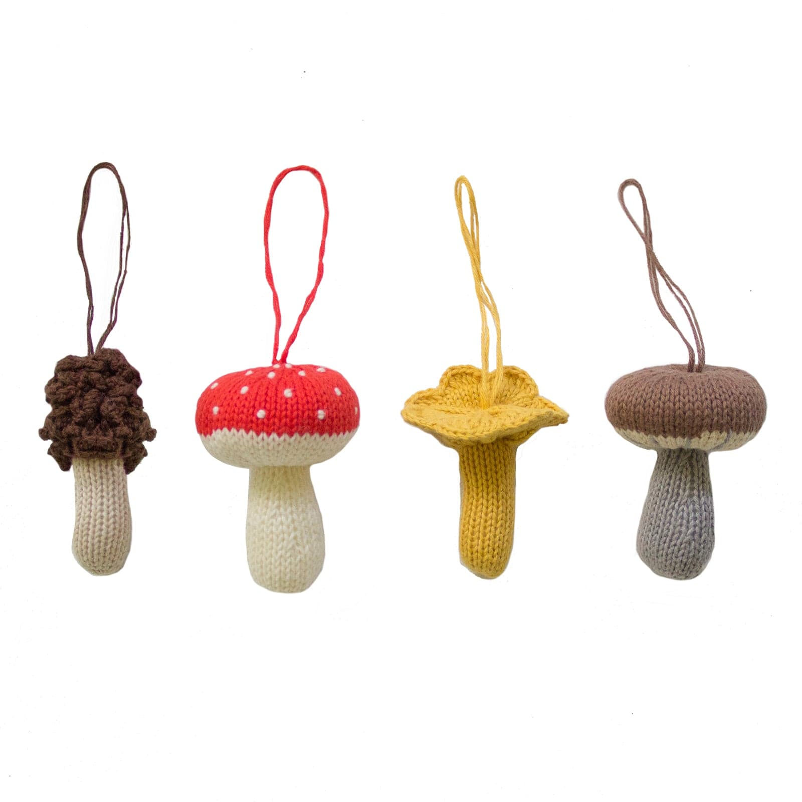 Holiday Ornaments Mushrooms Set (4pcs)