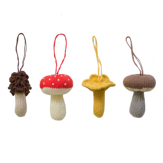 Holiday Ornaments Mushrooms Set (4pcs)